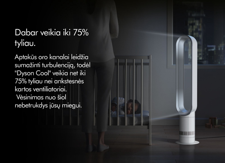 Ventiliatorius Dyson AM07, baltas aprašymas - Prekės nuotrauka