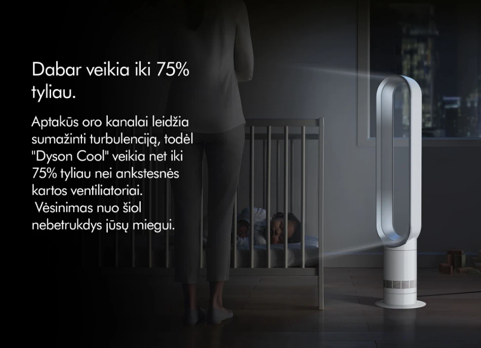 Ventiliatorius Dyson AM07, baltas aprašymas - Prekės nuotrauka