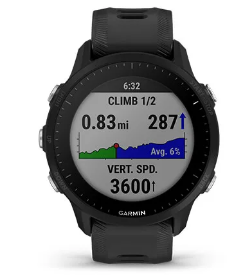 Išmanusis laikrodis Garmin Forerunner 955, Juodos spalvos aprašymas - Prekės nuotrauka