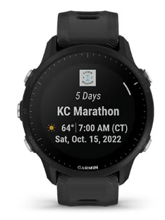 Išmanusis laikrodis Garmin Forerunner 955, Juodos spalvos aprašymas - Prekės nuotrauka