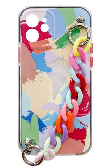 Hurtel Spalvotas elastingas dėklas su grandinėlės pakabuku, skirtas iPhone 8 Plus / iPhone 7 Plus aprašymas - Prekės nuotrauka