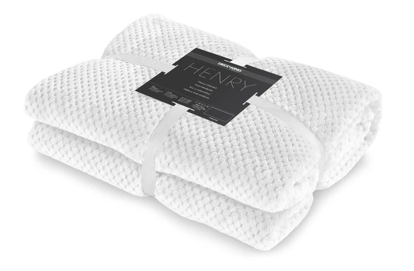 DecoKing HENRY baltas pledas 170x210 aprašymas - Prekės nuotrauka