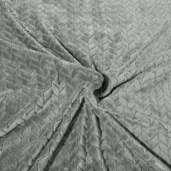 Eurofirany DESIGN 91 CINDY Minkštas ir švelnus pledas su įspaustu raštu, 170X210 cm, spalva: plieno aprašymas - Prekės nuotrauka