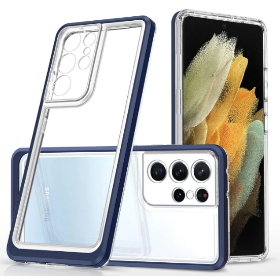 Hurtel Clear dėklas skirtas Samsung Galaxy S22 Ultra, mėlynas aprašymas - Prekės nuotrauka