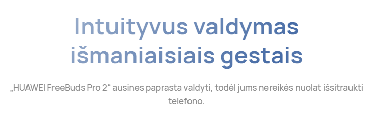 Ausinės HUAWEI FreeBuds Pro 2, Didelės skiriamosios gebos dvigubo garso sistema, Išmanusis aktyvaus triukšmo slopinima, Pokalbiai be jokių trikdžių, keraminės baltos spalvos aprašymas - Prekės nuotrauka