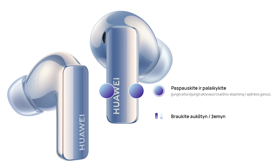 Ausinės HUAWEI FreeBuds Pro 2, Didelės skiriamosios gebos dvigubo garso sistema, Išmanusis aktyvaus triukšmo slopinima, Pokalbiai be jokių trikdžių, keraminės baltos spalvos aprašymas - Prekės nuotrauka