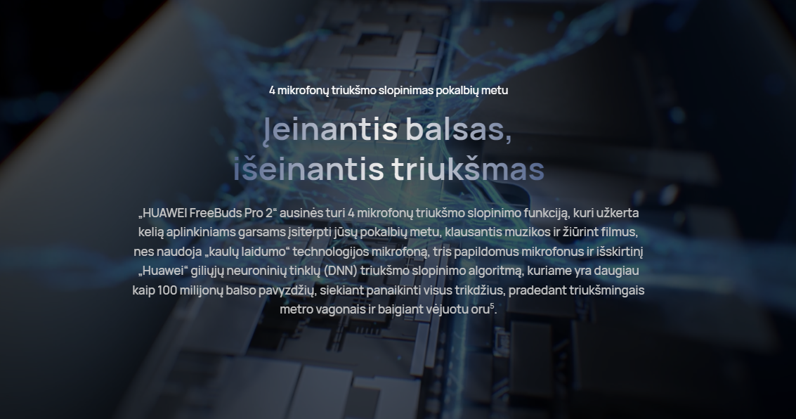 Ausinės HUAWEI FreeBuds Pro 2, Didelės skiriamosios gebos dvigubo garso sistema, Išmanusis aktyvaus triukšmo slopinima, Pokalbiai be jokių trikdžių, keraminės baltos spalvos aprašymas - Prekės nuotrauka