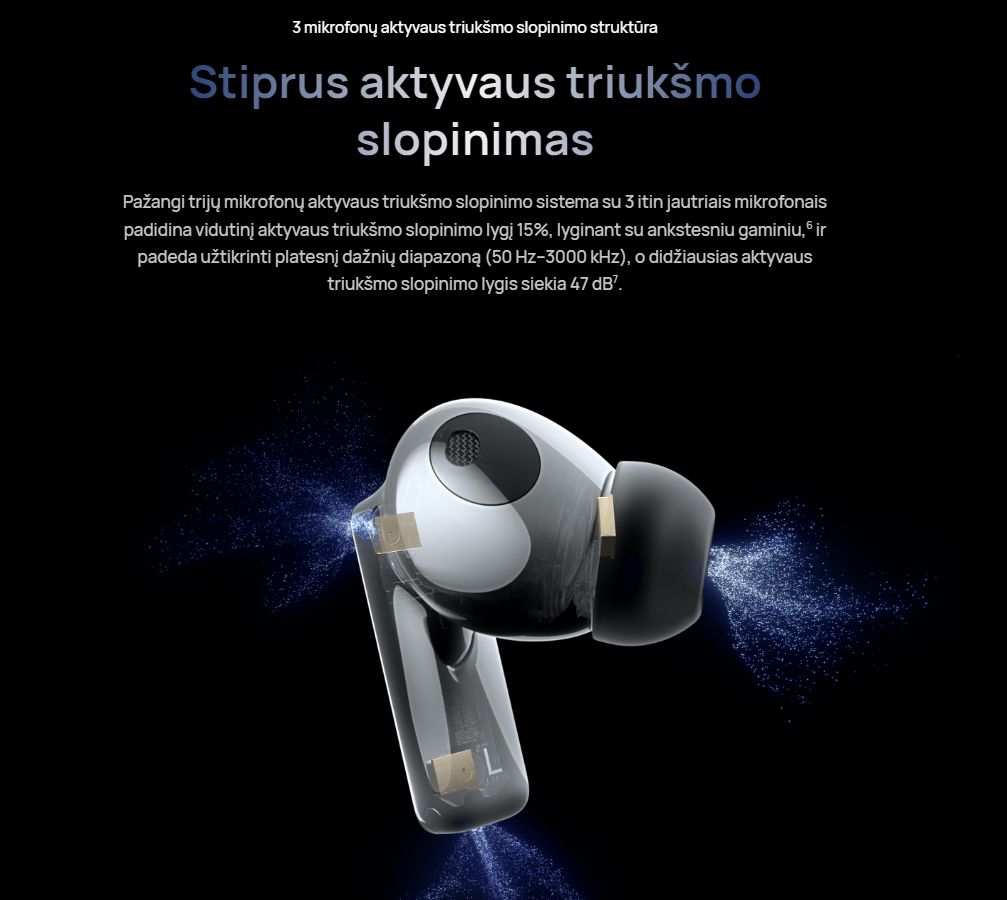 Ausinės HUAWEI FreeBuds Pro 2, Didelės skiriamosios gebos dvigubo garso sistema, Išmanusis aktyvaus triukšmo slopinima, Pokalbiai be jokių trikdžių, keraminės baltos spalvos aprašymas - Prekės nuotrauka