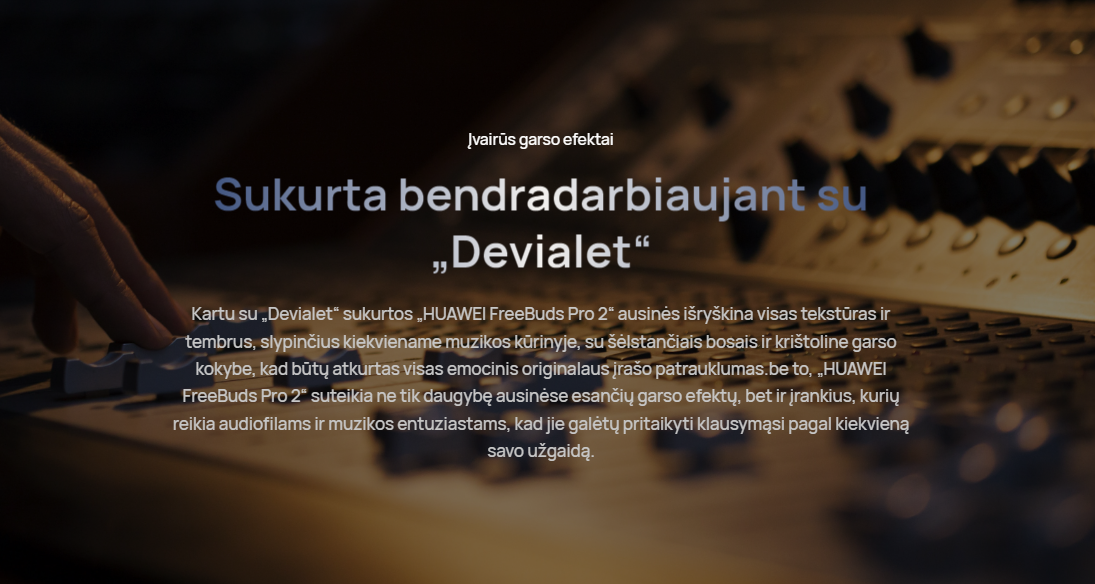 Ausinės HUAWEI FreeBuds Pro 2, Didelės skiriamosios gebos dvigubo garso sistema, Išmanusis aktyvaus triukšmo slopinima, Pokalbiai be jokių trikdžių, keraminės baltos spalvos aprašymas - Prekės nuotrauka