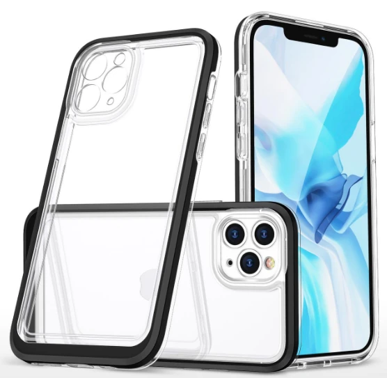 Hurtel Clear dėklas skirtas iPhone 11 Pro Max, juodas aprašymas - Prekės nuotrauka