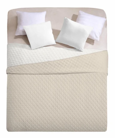 DecoKing Lovatiesė 220 × 240 cm, smėlio ir balta aprašymas - Prekės nuotrauka