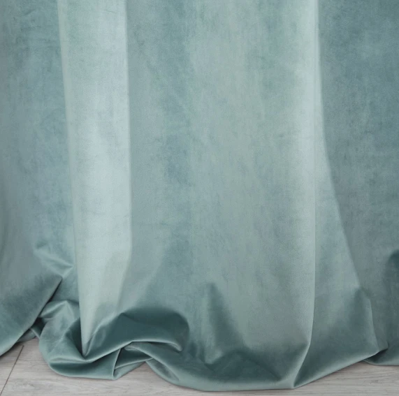 Naktinė užuolaida iš minkšto aksomo Eurofirany DIVA LINE RIA 140X270 cm, juosta/ tunelis/ kabliukai, 300g/m2, spalva: mėlyna aprašymas - Prekės nuotrauka