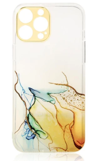 Hurtel Marble dėklas skirtas iPhone 12 Pro Max, oranžinis aprašymas - Prekės nuotrauka