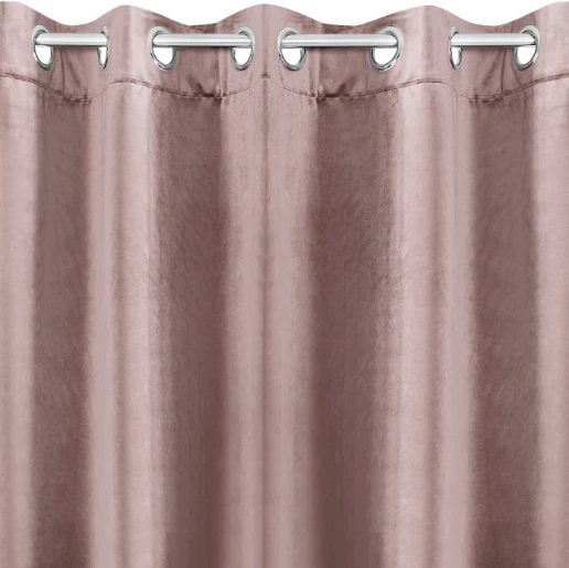 Eurofirany DIVA LINE RIA Minkšto aksomo naktinė užuolaida, 140X250 cm, kilpos / žiedai, spalva: pudros aprašymas - Prekės nuotrauka