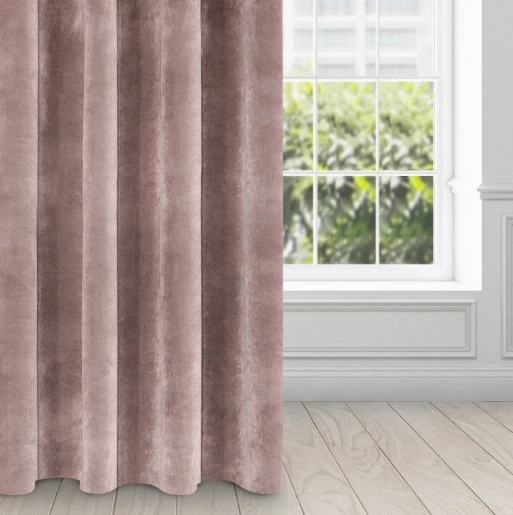 Eurofirany DIVA LINE RIA Minkšto aksomo naktinė užuolaida, 140X250 cm, kilpos / žiedai, spalva: pudros aprašymas - Prekės nuotrauka