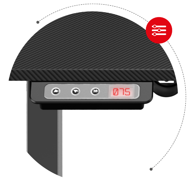 Žaidimų stalas Huzaro Hero 8.5 Gaming Desk, Motorizuotas, Reguliuojamo aukščio 740-1190mm, Juodos spalvos aprašymas - Prekės nuotrauka