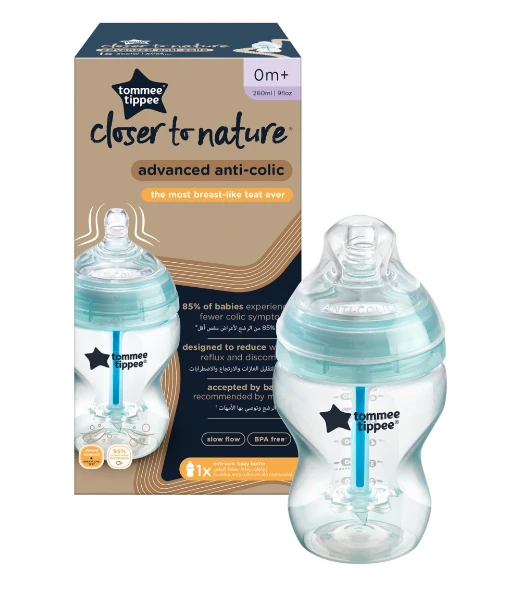TOMMEE TIPPEE buteliukas Advanced ANTI-COLIC su sterilizavimo funkcija , 260 ml, 0 m+, 1 vnt., 42256987 aprašymas - Prekės nuotrauka