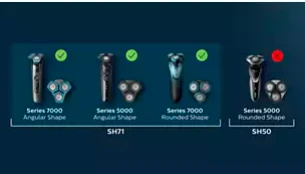 Philips Shaver series 7000, 5000 Keičiamos skutimo galvutės SH71/50 aprašymas - Prekės nuotrauka