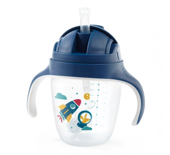 Baby Ono BabyOno neišsiliejantis puodelis, mėlynas, 240 ml, 1464/02 aprašymas - Prekės nuotrauka