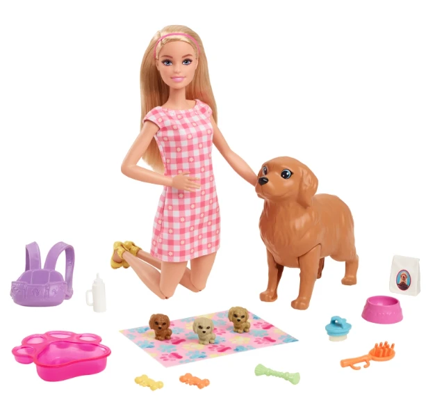 Mattel Barbės šunelių naujagimių rinkinys aprašymas - Prekės nuotrauka