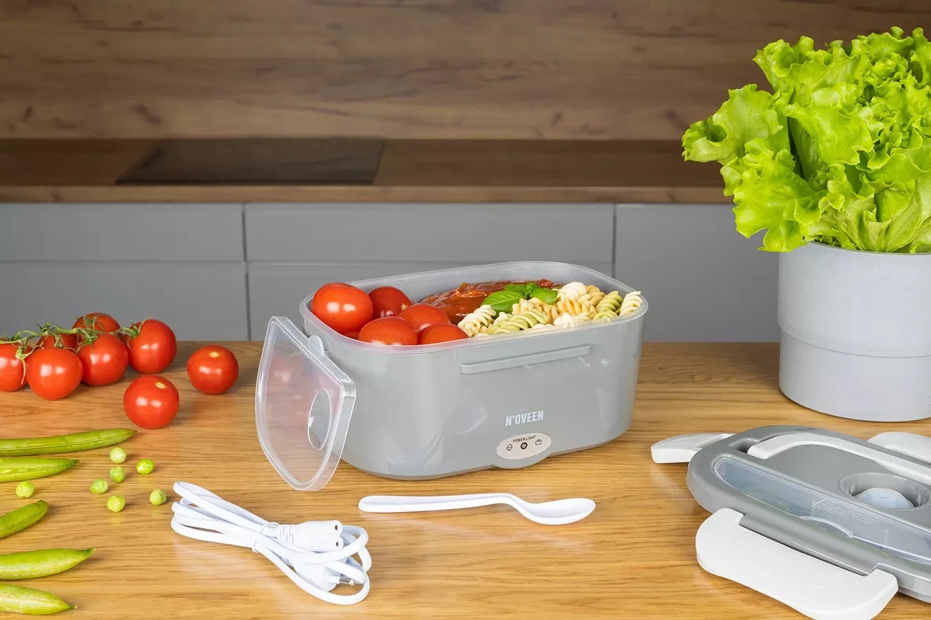Elektrinė priešpiečių dėžutė (Lunch Box) N'oveen LB340 Dark Grey aprašymas - Prekės nuotrauka