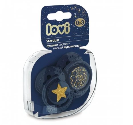 LOVI silikoniniai dinaminiai čiulptukai STARDUST, mėlyna, 0-3 mėn., 2 vnt., 22/892_blue aprašymas - Prekės nuotrauka