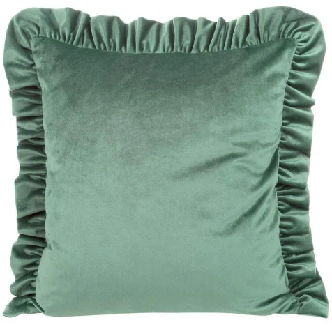 Eurofirany VELVET / 25 Aksominis pagalvės užvalkalas, dekoruotas raukiniais, 45 X 45 cm, spalva: mėtų aprašymas - Prekės nuotrauka