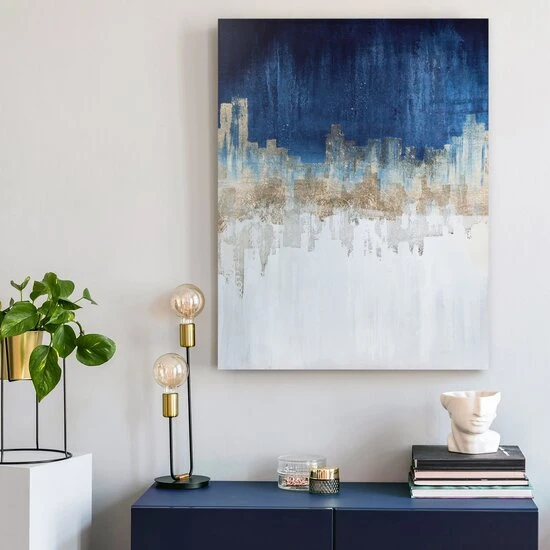 Eurofirany FATAMORGANA abstraktus paveikslas, tapytas rankomis ant drobės, 60X80 cm aprašymas - Prekės nuotrauka