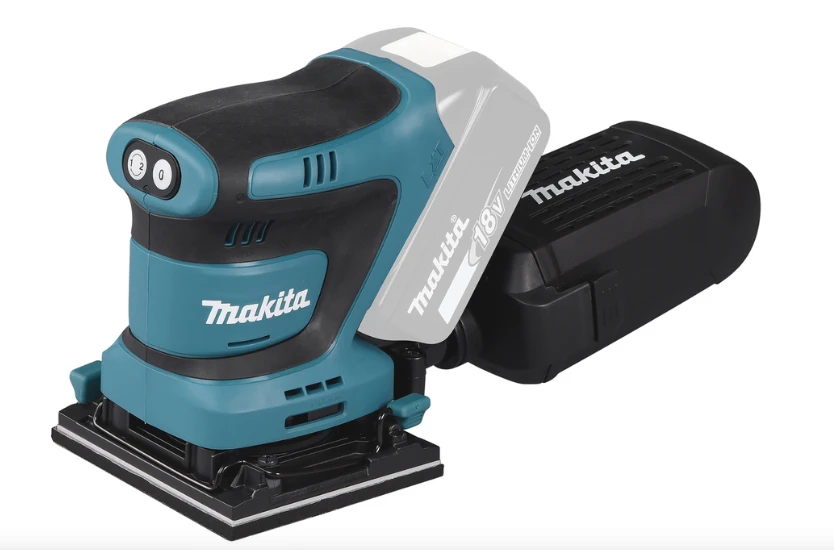 MAKITA akumuliatorinis ekscentrinis šlifuoklis DBO480Z 18V 93x185mm be akumuliatoriaus ir kroviklio aprašymas - Prekės nuotrauka