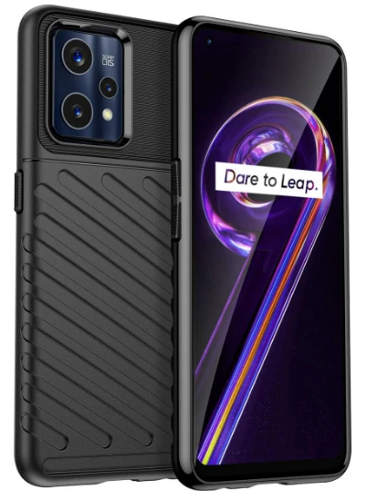 Hurtel Thunder dėklas skirtas Realme 9 Pro + (9 Pro Plus), juodas aprašymas - Prekės nuotrauka