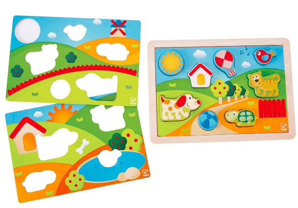 HAPE dėlionė Saulėtas slėnis 3in1, E1601A aprašymas - Prekės nuotrauka