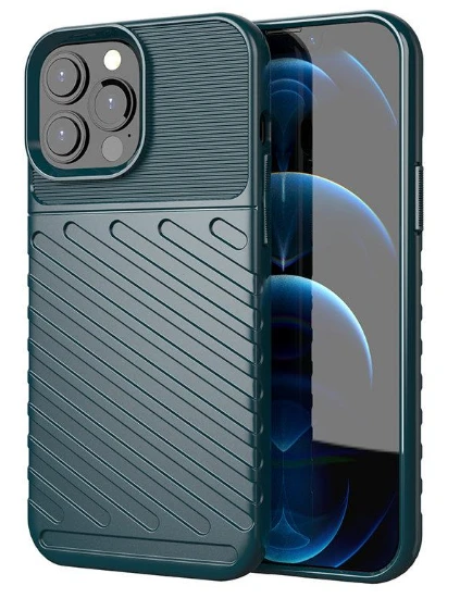 Hurtel Thunder dėklas skirtas iPhone 13 Pro Max, žalias aprašymas - Prekės nuotrauka