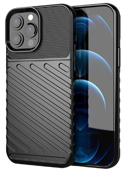 Hurtel Thunder dėklas skirtas iPhone 13 Pro Max, juodas aprašymas - Prekės nuotrauka
