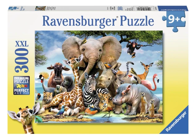 RAVENSBURGER dėlionė African friends 300vnt, 13075 aprašymas - Prekės nuotrauka