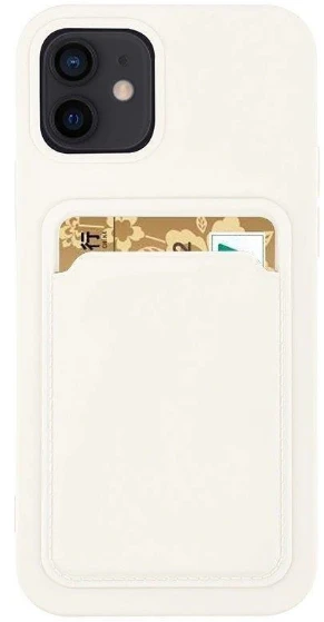 Hurtel Card silikoninis dėklas skirtas Samsung Galaxy S22 + (S22 Plus), baltas aprašymas - Prekės nuotrauka