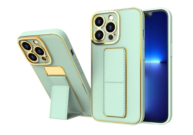 Hurtel New Kickstand dėklas skirtas iPhone 13 Pro, žalias aprašymas - Prekės nuotrauka