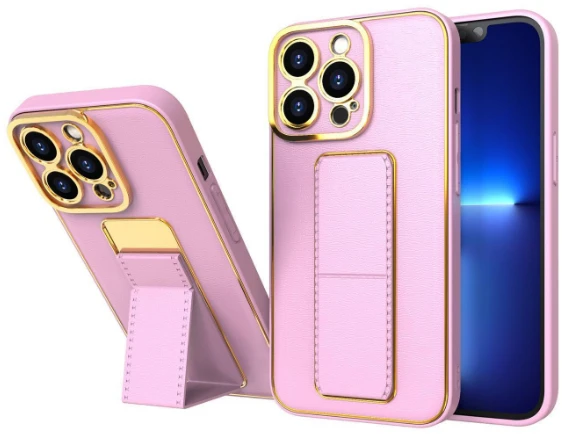 Hurtel New Kickstand dėklas skirtas iPhone 13 Pro, rožinis aprašymas - Prekės nuotrauka