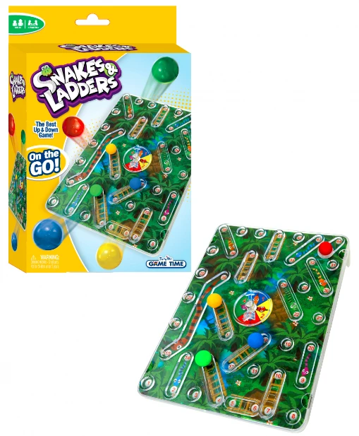 FUNVILLE GAMES žaidimas Snakes & Ladders 3D, kelioninė versija, 61145 aprašymas - Prekės nuotrauka