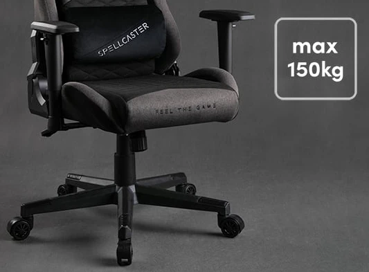 Žaidimų kėdė Sense7 Spellcaster Senshi Edition fabric Gaming Chair, Pilka aprašymas - Prekės nuotrauka Žaidimų kėdė Sense7 Spellcaster Senshi Edition fabric Gaming Chair, Pilka aprašymas - Prekės nuotrauka