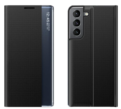 Hurtel New Sleep su stoveliu Samsung Galaxy S22 + (S22 Plus) dėklas telefonui juodos spalvos aprašymas - Prekės nuotrauka