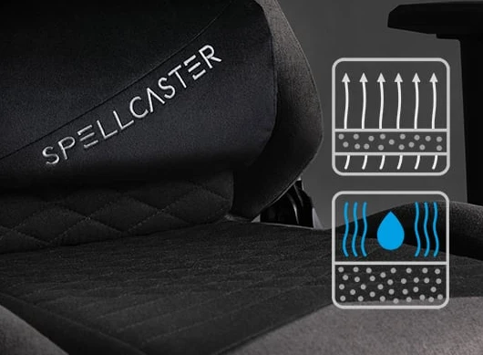 Žaidimų kėdė Sense7 Spellcaster Senshi Edition fabric Gaming Chair, Pilka aprašymas - Prekės nuotrauka Žaidimų kėdė Sense7 Spellcaster Senshi Edition fabric Gaming Chair, Pilka aprašymas - Prekės nuotrauka