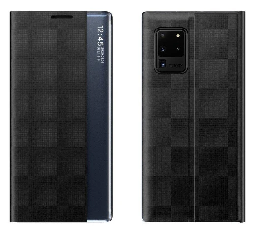 Dėklas Hurtel New Sleep Bookcase Type su stoveliu Samsung Galaxy A72 4G dėkals telefonui juodos spalvos aprašymas - Prekės nuotrauka