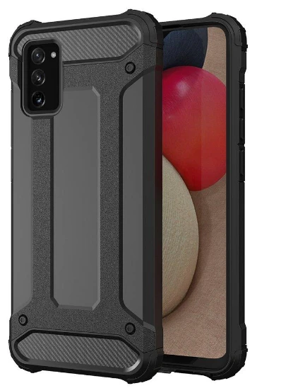 Hurtel Hibrid dėklas skirtas Samsung Galaxy A03s, juodas aprašymas - Prekės nuotrauka