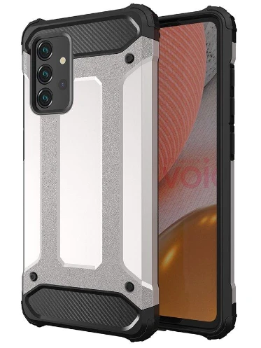 Hurtel Hibrid dėklas skirtas Samsung Galaxy A72 4G, sidabrinis aprašymas - Prekės nuotrauka