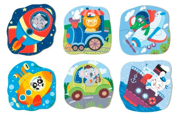 DODO dėlionių rinkinys Transportas, 8 dėlionės 2-4 dalių D, 300154 aprašymas - Prekės nuotrauka
