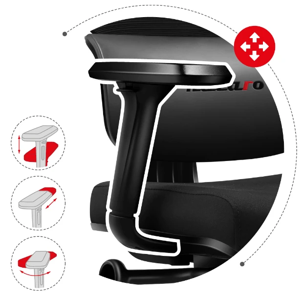 Žaidimų kėdė Huzaro Combat 7.0 Gaming Chair, Juoda aprašymas - Prekės nuotrauka