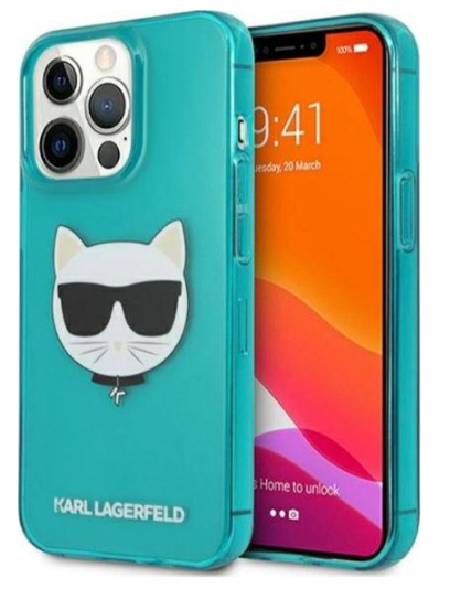 Karl Lagerfeld dėklas skirtas Apple iPhone 13 Pro Max, mėlynas aprašymas - Prekės nuotrauka