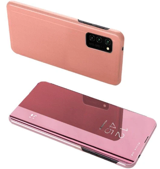 Hurtel Clear View dėklas skirtas Samsung Galaxy A72 4G, rožinis aprašymas - Prekės nuotrauka