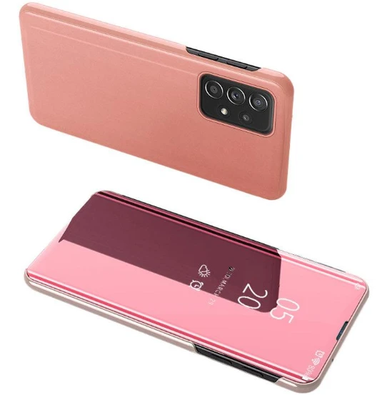Hurtel Clear View dėklas skirtas Samsung Galaxy A73, rožinis aprašymas - Prekės nuotrauka