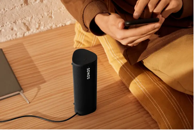 Sonos Roam SL nešiojama kolonėlė, Bluetooth, WiFi, Atspari vandeniui, Juodos spalvos aprašymas - Prekės nuotrauka